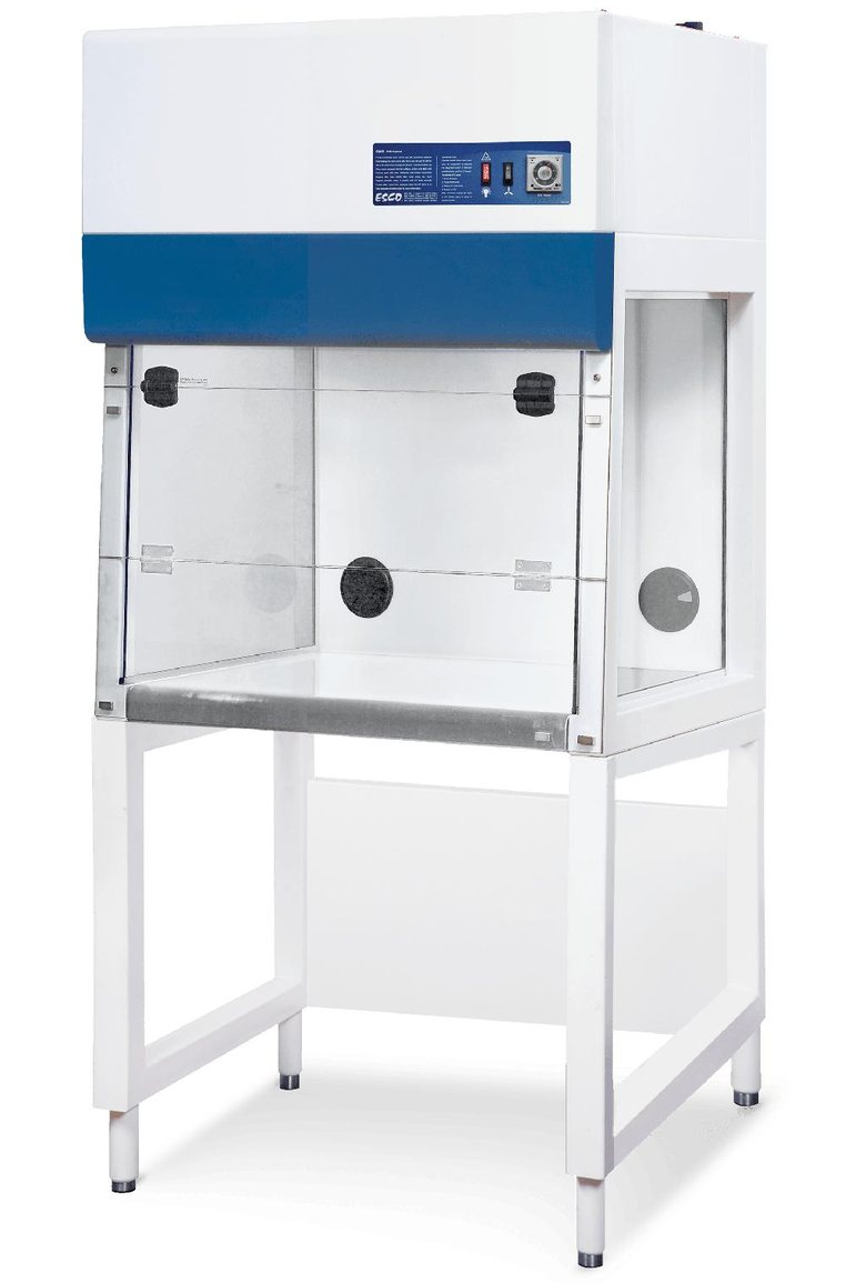 Esco PCR cabinet with HEPA-filtered vertical laminar airflow
